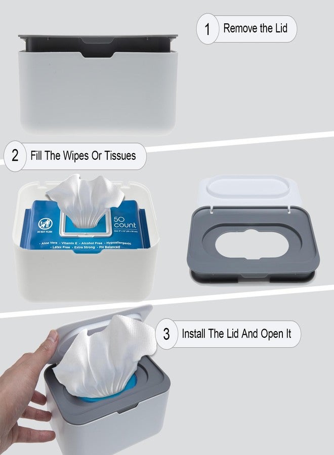 Runhike Flushable Wipes Dispenser Compatible with Cottonelle, Wipe Holder for Bathroom with Leak-Proof, Baby Wipes Container Diaper Wipe Dispenser for Home, Office, Cars - Image 5